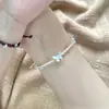 Pulsera de Cuerda Tejida a Mano Mariposa Pequeña Piedra de la Suerte Estilo Ins Niche Temperamento Moda Versátil Pareja Artículo Popular Venta al por Mayor