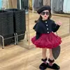 Colección Primavera 2026 Nuevo Estilo Coreano para Niñas Top de Punto tipo Capa Francesa Moda para Bebés Prendas de Punto Suéter