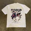 Camiseta Informal de Manga Corta con Estampado de Dibujos Animados, Cazador de Demonios, Holgada, Cuello Redondo, Versátil, Tendencia Verano 2026, Juvenil