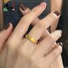 Anillo de Herencia Antigua Fondo Plano Oro Arena Anillo de Pareja Anillo Plano Mate Joyería para Mano Venta al por Mayor