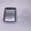 Bandeja de Almacenamiento de Acero Inoxidable, Bandeja para Platos Fríos, Bandeja Cuadrada de Fondo Plano, Bandeja para Arroz, Caja Cuadrada Sellada para Alimentos, Almacenamiento Utilizable en Refrigerador de Cocina
