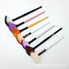 Pincel de maquiagem pontual no atacado, pincel leque para resíduos de tinta, pincel de alto brilho em forma de leque, pincel para retoque, pincel para pó, ferramenta de maquiagem, embalagem individual