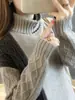 Suéter de mujer popular de moda 2020 nueva ropa de mujer otoño e invierno grueso cuello alto camiseta básica de moda