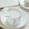 Taza y Platillo de Café de Porcelana de Hueso Blanco Puro, Taza y Platillo de Cerámica Simple para Aviación, Taza y Platillo Australiano, Taza Pequeña de Té para Hotel Restaurante, Taza para el Hogar