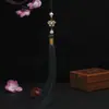 17cm Franja de Borla Pérola Lótus Estilo Chinês Acessórios de Roupa Pingente de Leque Pingente de Mala Franja Pendurada Lanterna Fabricante Atacado