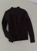 Suéter Infantil de Malha Canelada Gola Alta Meia Slim Fit Elástico Unissex para Outono/Inverno Pulôver Versátil para Camada Base