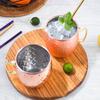 Taza Chapada en Cobre para Moscow Mule Acero Inoxidable 304 Patrón de Piña Taza para Cóctel