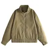 Chaqueta de Hombre con Cuello Alto 2026 Otoño Nueva Llegada Tacto de Algodón Lavado Moda Casual Tendencia Simple Atractivo Versátil Ropa de Abrigo