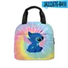 Bolsa de almuerzo con estampado de dibujos animados de Stitch transfronteriza para estudiantes de primaria y secundaria, lonchera térmica, bolso de mano, bolsa de comida para niños