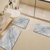 Alfombra de Piso para Baño Alfombra para Pies de Inodoro en Forma de U Juego de Tres Piezas Antideslizante para Inodoro Alfombra Absorbente de Barro Diatomeo Alfombra Doméstica para Inodoro