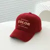 2026 Otoño/Invierno Estilo Coreano Gorra al por mayor Calle Versátil Infantil Gorra de Pico de Pato Lana COLOR Gorra de Béisbol para Comercio Exterior