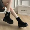 Botines de Tobillo con Plataforma Gruesa Estilo Retro que Aumentan la Altura para Mujer 2026 Otoño/Invierno Petite Melade Botas de Moda Botines Adelgazantes