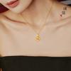 Tienda de oro del mismo estilo, oro arena, moda, exquisito colgante de rosa, accesorios de bricolaje, collar para mujer, regalo