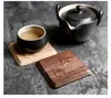 Posavasos creativo de nogal para taza de té, ceremonia del té japonesa, posavasos de aislamiento para taza de té y café, juego de posavasos de haya multiespecificación