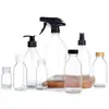 Garrafas de Xarope de Grande Capacidade 250 300 500ml Garrafas Transparentes para Líquido Oral 30ml Garrafas de Vidro Farmacêutico com Dosador 60ml
