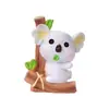 Novos e adoráveis acessórios de decoração DIY para paisagismo em miniatura com coala, esfera de cristal, miniaturas fofas de coala em resina