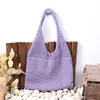 Bolsa de Palha Trançada Versátil de Tricô Vazada Novo Estilo, de Ombro Único, Casual, Adequada para Férias, Viagem, Lazer, Bolsa da Moda para Mulheres