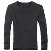 Ropa interior térmica de invierno para hombre, parte superior con forro polar, engrosada, cálida, de manga larga, camiseta de cuello en V, para usar como capa exterior o interior, corte ajustado, ropa de otoño