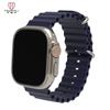 Correa de silicona con doble hebilla oficial para Apple Watch8 Ultra Watch Apple Ocean