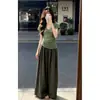 Camisa Retro Estilo Francés Verde con Mangas Murciélago, Cuello Entallado, Mangas Cortas, Corte Ajustado, Diseño Ceñido a la Cintura y Top Único para Mujer