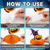 Decoraciones de Mesa de Halloween de 8 Piezas con Formas Lindas de Calabaza y Fantasma, Adecuadas para Decoraciones de Fiesta