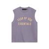 Essentials Hhh Marca Trendy Americana Estampado de Letras High Street Holgado Chaleco Niebla Camiseta sin Mangas Casual para Hombre y Mujer