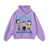 Sudadera con Estampado de Banda Otoño e Invierno Diseño de Sudadera con Capucha Callejera Europea y Americana Street Retro Talla Grande Holgada Sudadera