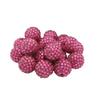 Perlas de resina acrílicas gruesas de 10 mm a 22 mm con baño de rosa roja.