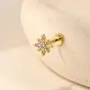 Pendientes de Barra con Rosca Interna de Plata de Ley S925, Joyería de Estrella de Ocho Puntas, Pendientes de Estilo Nuevo, Tachuelas para Orejas, Tachuelas para Cartílago de la Oreja, Suministro del Fabricante