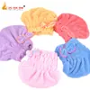 Fornecer touca de secar cabelo de veludo touca de banho laço espessado veludo coral dupla face chapéu de princesa touca de banho absorvente entrega em peça única