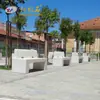 Asientos de Concreto GRC Personalizados, Bancos de Piedra Artificial, Pantalones con Bolsillo de Solapa Bancos y Taburetes Prefabricados de Concreto para Parques