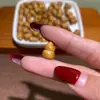 Atacado ébano, jacarandá, pereira, bodhi estrela lua mini perfurado cabaça pequena peças de mão, acessórios para pulseira DIY
