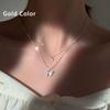 Colar Borboleta Mushang Ins Flash Diamond Design de Nicho Corrente para Clavícula Borboleta Grande e Pequena Corrente para Clavícula Zircônia Micro-Pavimentada