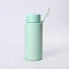 ¡Guau, una botella de agua de acero inoxidable con aislamiento al vacío, portátil, de diseño personalizado y color dopamina, con pajilla, perfecta para el deporte y el uso diario!