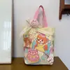 Bolsa de Lienzo de Capibara de Dibujos Animados para Mujer Bolso Grande de Mano Bolsa para Dulces de Boda Souvenir Dropshipping