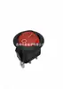 Interruptor a Prueba de Agua Forma de Barco Kcd1-104N106N, Redondo con Luz, Interruptor de Encendido Rocker Redondo Pequeño con la Luz Arriba y Abajo