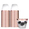 Vasos de plástico bronceados en oro rosa de 9 oz directos de fábrica, desechables para fiesta de boda, vasos de plástico con borde dorado al por mayor