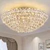 Lámpara de Techo de Hierro Artístico Electrochapado con Cristal de Lujo Ligero para Sala de Estar y Dormitorio, Lámpara Posmoderna Francesa Lujosa y Elegante para Comedor