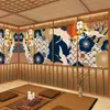 Papel pintado estilo japonés 3D Decoración de restaurante estilo japonés papel pintado quema de pájaros restaurante de sushi póster vintage mural