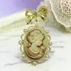 Broche de Cabeça de Beleza Retrô Palácio da Moda Estilo Coreano, Alfinete Elegante e Requintado, Joia de Alto Padrão, Alfinete de Gola com Strass para Evitar Exposição