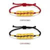 Pulseira de Corda Vermelha Trançada com Moeda de Cobre dos Cinco Imperadores Boa Sorte para Este Ano de Vida Corda de Mão para Casal Moda Versátil Pulseira Passe-partout para Presentear