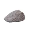Boina de Lã Color Block Espinha de Peixe Vintage para Mulheres, Boina Bico de Pato Versátil Casual de Inverno, Boina Estilosa