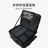 Estuche Cosmético Profesional Maquillista Gran Capacidad Estuche Trolley Multifuncional Belleza Uñas Bordado Oxford Caja de Herramientas Portátil