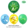 Decoración de Fiesta de Cumpleaños Temática de Dinosaurio Pequeño de Dibujos Animados de 12 Pulgadas Arreglo de Ambiente Globos Impresos Lindos Venta al por Mayor