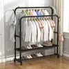 Tendedero plegable simple de pie para dormitorio, tendedero de interior de una sola barra, tendedero de balcón para uso doméstico