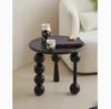 Mesa Redonda Pequeña de Madera Maciza, Mesa de Centro Estilo Vintage, Mesa Auxiliar Retro para Esquina de Sofá de Sala de Estar, Mesa Auxiliar Pequeña Creativa, Mesa de Centro Retro