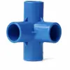 Cotovelos de PVC de 3 vias e 4 vias espessados 20 25 32 50 branco cinza azul DIY sapateira de canto prateleira conexões para tubos de abastecimento de água 9
