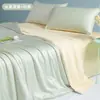 Juego de cuatro piezas de colcha de seda helada de verano refrescante, lavable a máquina, colcha fina de verano para camas individuales y dobles, colcha de aire acondicionado, nuevo modelo 2026