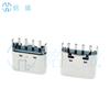 Conector Vertical Tipo C 4P Zócalo Hembra Enchufe Recto Vertical de 180 Grados Enchufe DIP de Dos Pines Montaje en Placa H=6.5-6.8mm Carga Simple