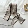 Bufanda Nueva de Seda Cinta Paisley Francesa Bufanda Decorativa Versátil para el Cuello para Mujeres, Adecuada para Atar, Envolver y Peinar el Cabello, Bufanda Larga de Doble Cara